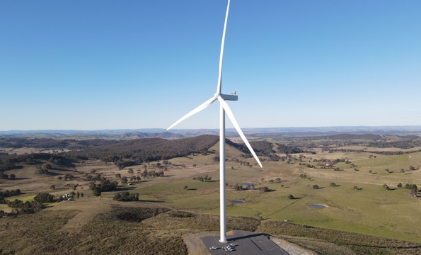 Rye Park Wind Farm Fist Generating Turbine